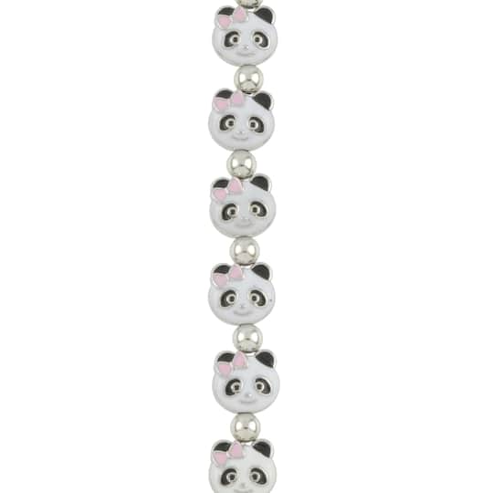 Enamel Metal Panda Beads, 13mm by Bead Landing&#x2122;